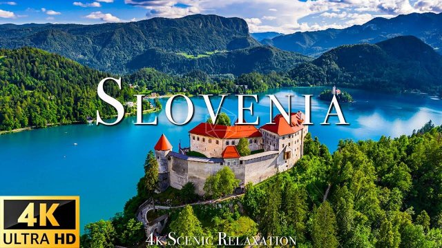 FLYING OVER SLOVENIA (4K UHD) - Scenic Relaxation Film with Calming Music - 4K Video UltraHD