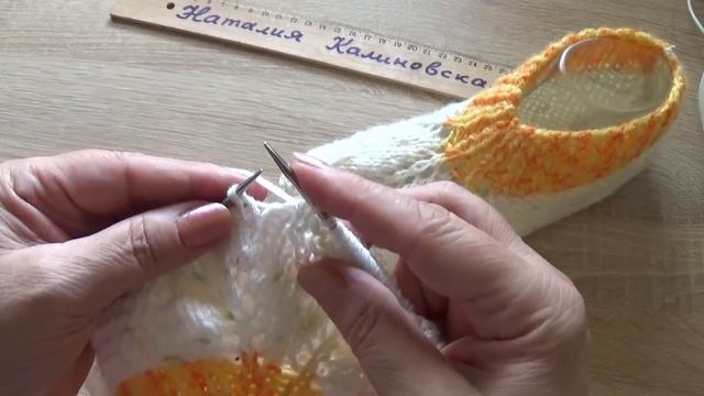 Мечта каждой вязальщицы. Очень подробный МК тапочек "Три листика"