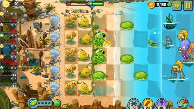 РАСТЕНИЯ против ЗОМБИ 2 или PLANTS vs ZOMBIES 2. Серия 81: Юрский Горохострел против Осьминогов