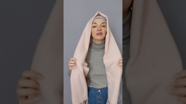 Как завязать теплый палантин. Мастер класс