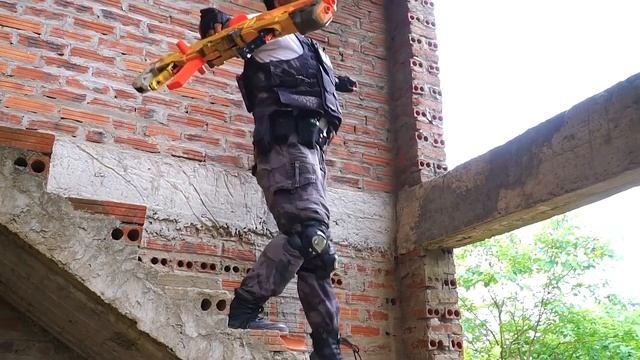 LTT Nerf Mod : Mission Destroy Marines Nerf War Fight Crime Red Satan Mask Nerf Guns