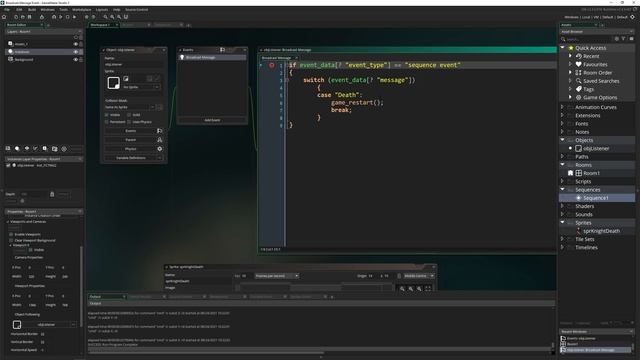 Game Maker Studio 2 - Broadcast Message Event