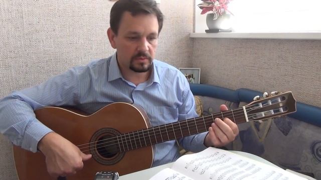 Этюд №1. Лёгкий этюд для начинающих, разбор. Уроки гитары. Постановка рук.