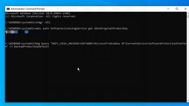 How to Find Windows Product Key from Command Prompt / Registry