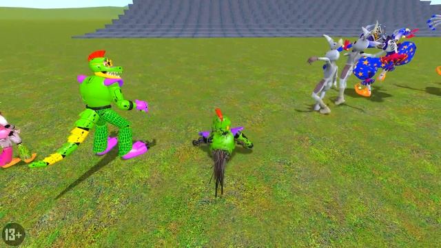 КАК ДАЛЕКО ДИДЖЕЙ И ВСЕ АНИМАТРОНИКИ ФНАФ 9 СМОГУТ ЗАБРАТЬСЯ ПО СТУПЕНЬКАМ ЛЕСТНИЦЫ В ГАРРИС МОД?!