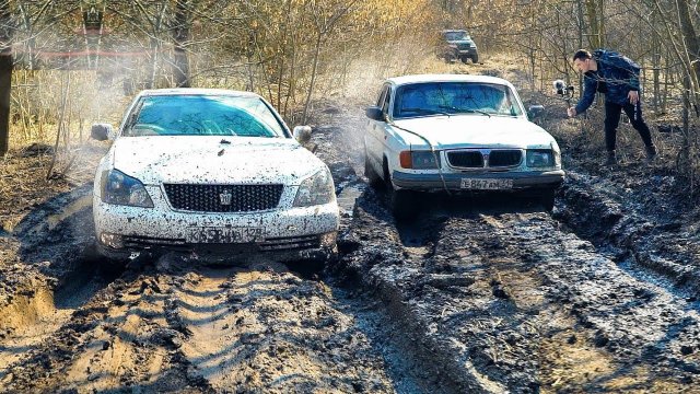 Странная ВОЛГА против Toyota и Audi по бездорожью