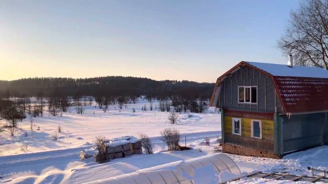 Хутор Тузенковых. Паримся в бане, купаемся в снегу. Отмечаем 23 февраля на крыше