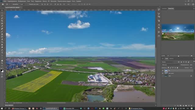 Создание 360 панорамы из фото дрона DJI Mini 2.