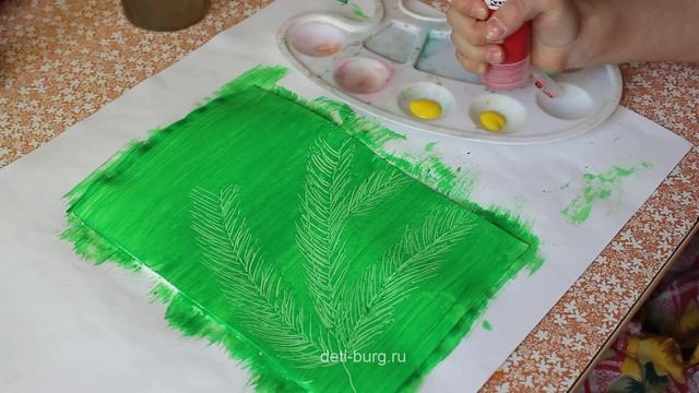 Рисуем мимозу вместе с детьми