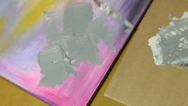 Как сделать рельеф на холсте, дешевая текстурная паста