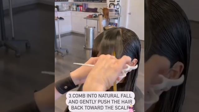 Красивая стрижка челки.