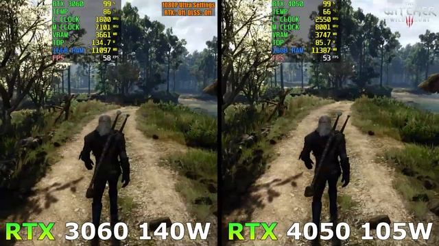 RTX 3060 vs RTX 4050 Laptop - Gaming Test - How Big is the Difference?