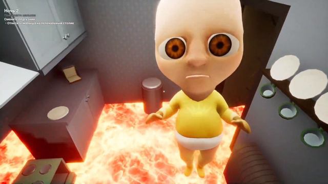 ЛАВА ЗАТОПИЛА ТУАЛЕТ ?! ИГРА The Baby In Yellow
