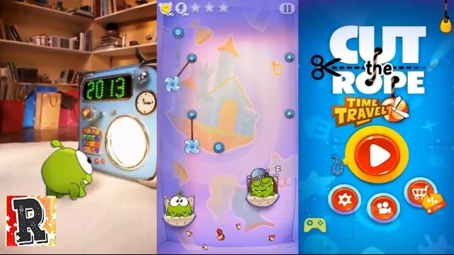 #1 Cut the Rope Time Travel (Ам Ням Путешествие во времени) Прохождение развивающей игры для малыше
