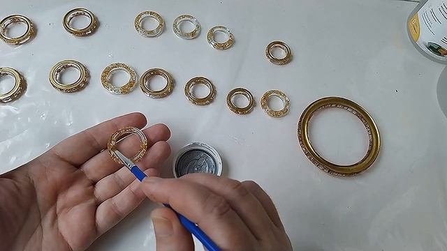 Украшения из эпоксидной смолы с поталью сухой и жидкой