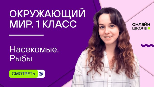 Видеоурок 6. Насекомые. Рыбы. Окружающий мир 1 класс