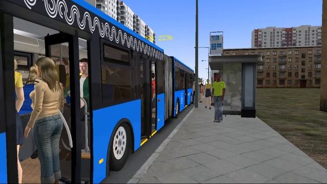 OMSI 2 Москва поездка на маршруте №223К Камчатская улица — Метро Первомайская