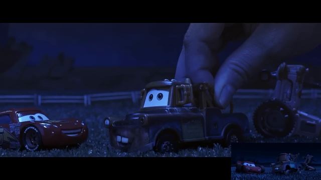 Tractor Tipping with Mater! | SIDE BY SIDE VIDEO | Pixar Cars