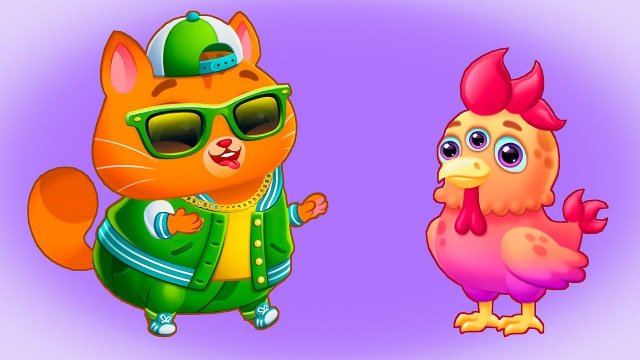 Суровый КОТИК БУБУ 2 #3. Модник и петух. Мультик ИГРА про котят на Игрули TV