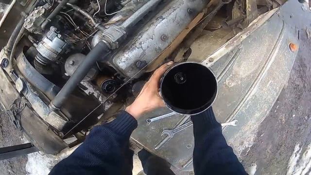 Урал лесовоз Замена масла в двиг. Ямз-238 от Первого лица