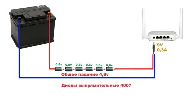Как Понизить Напряжение с Помощью Диодов. Падение напряжение на диодах