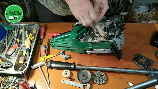 Замена маслонасоса на бензопиле.