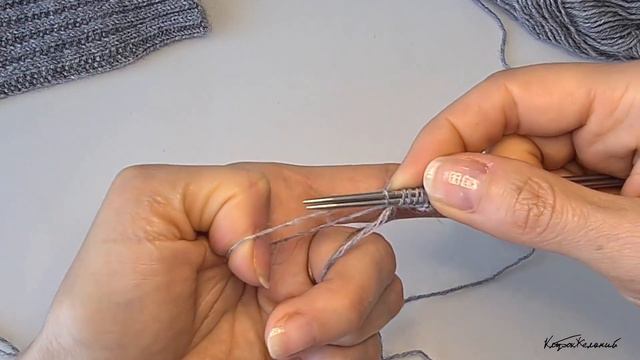 👍 Норвежский НОСОЧНЫЙ набор петель, Немецкий ВИТОЙ набор петель. 2 способа. Замыкаем вязание в круг