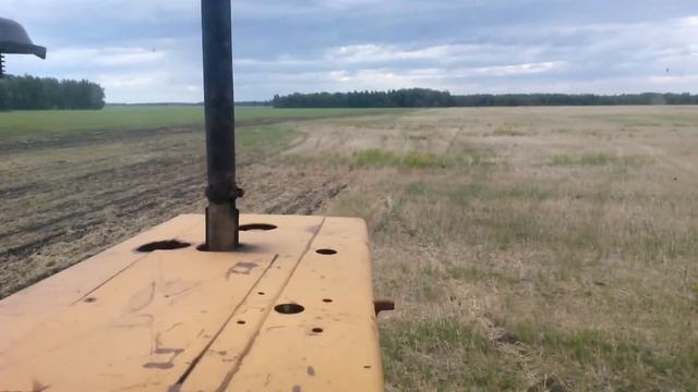 Дт-75 на колёсах, проба культиватора кпэ-3.8 (7.06.17 )