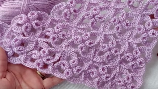 ШАЛЬ мотивами , ОЧЕНЬ красиво , вязание крючком