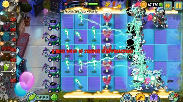 РАСТЕНИЯ против ЗОМБИ 2 или PLANTS vs ZOMBIES 2. Неоновый микстейп: уровень 13