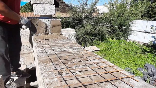 Кладка блоков арболита и армирование подоконных проемов. Как и чем я это делаю.
