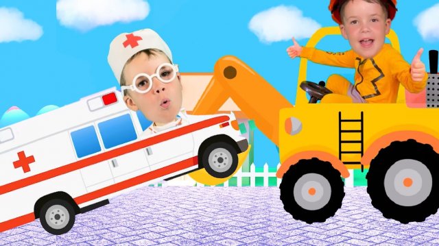 Песенки для детей Экскаватор и Супер грузовик.mp4