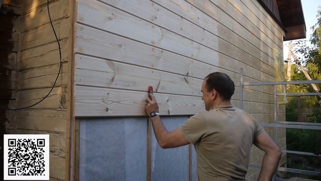Монтаж имитации бруса на стену