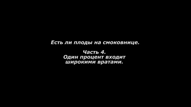 Есть ли плоды на смоковнице.
Часть 4. Один процент входит широкими вратами.