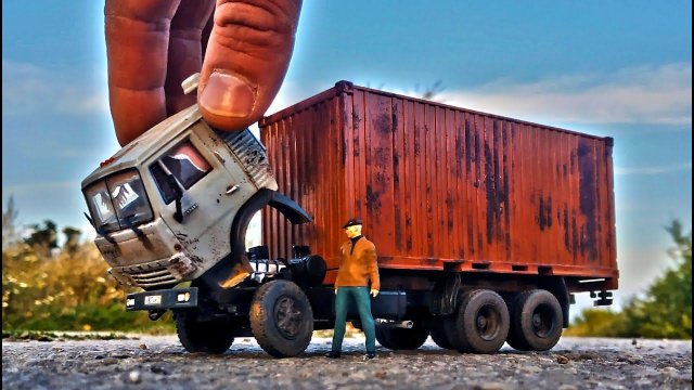 Тюнинг модели КАМАЗ 53212 контейнеровоз масштаб 1/43 грузовик Автоистория! Про машинки!