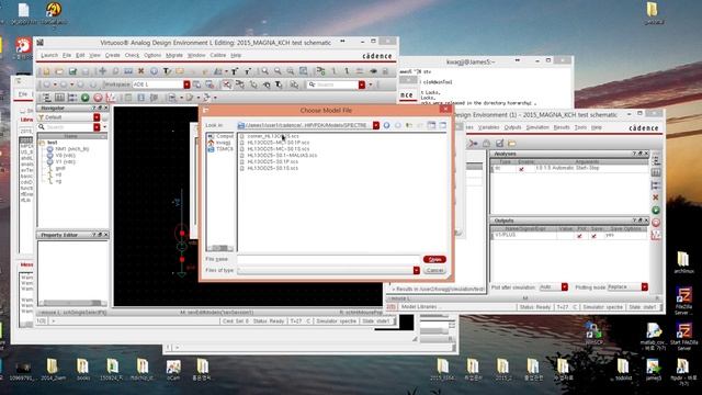 applying model file(.scs) in cadence virtuoso