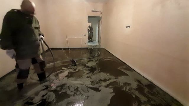 Монтаж наливного пола veber vetonit fast 4000