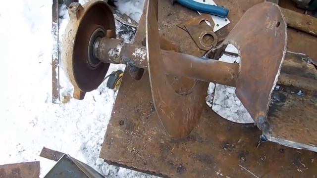 Самодельный снегоуборщик , электро-лопата