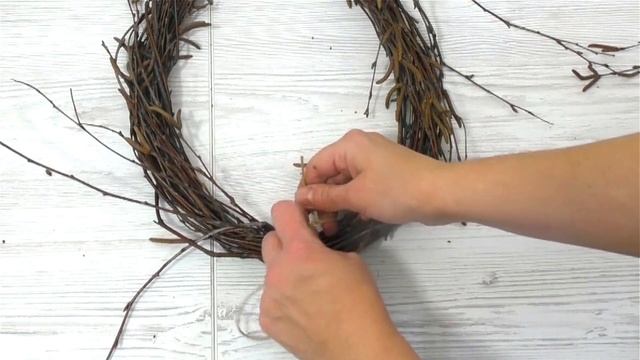 Новогодний венок: Как сделать основу венок из березовых веток. Своими руками