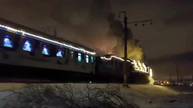 Новогодний поезд 🚇🎅🎆🎇🎄🧤🧣🟢