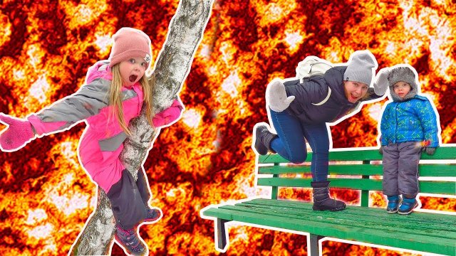 Лера устроила челлендж I пол это лава