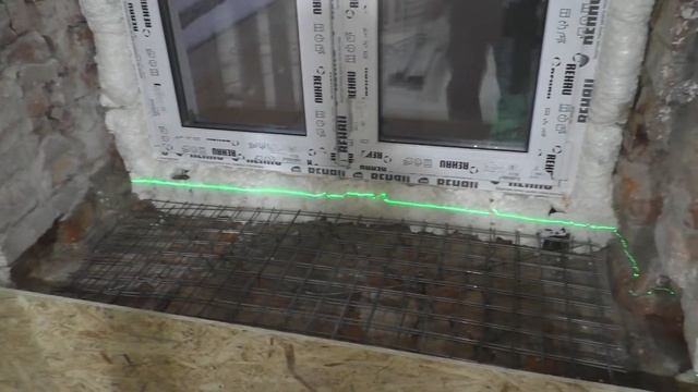 Подготовка, армировка, заливка подоконников.