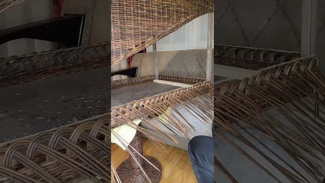 Плетем универсальный стол из бумажной лозы. Финальная серия. Ажурная загибка