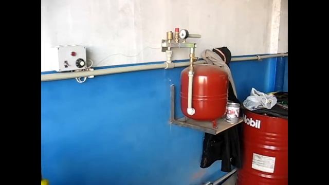 Работа котла на отработанном масле (отработке) 55кВт . Отопление автосервиса