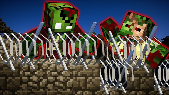 СТЕНА. БЛОКПОСТ. ЗОМБИ. ДЕНЬ 8 - ЯДЕРНЫЙ ЗОМБИ АПОКАЛИПСИС МАЙНКРАФТ.mp4