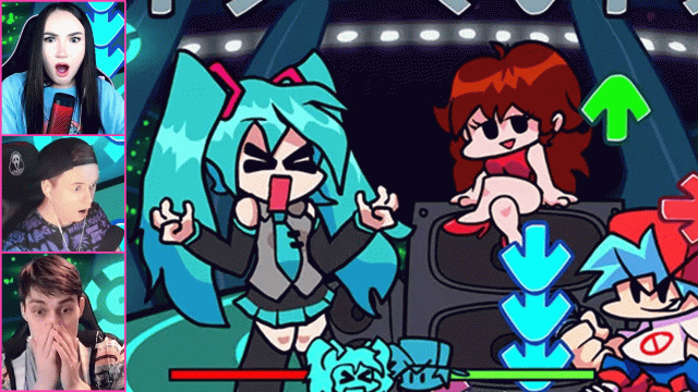 Реакции Летсплейщиков на Четвертую Песню ХАЦУНЭ МИКУ | Friday Night Funkin' HATSUNE MIKU Мод Реакции