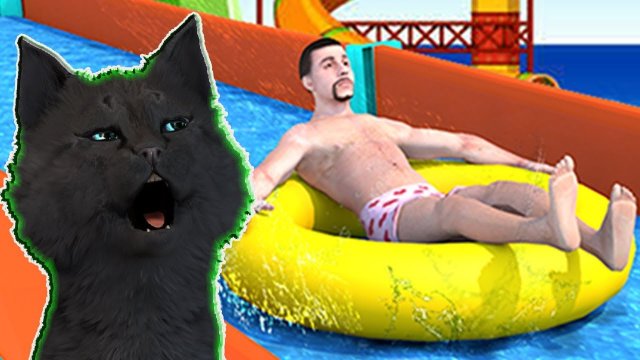 МОКРЫЕ ГОНКИ С ГОРКИ №2 НА НАДУВНЫХ КОЛЕСАХ С ГОВОРЯЩИМ СУПЕР КОТОМ ( ИГРА для ДЕТЕЙ ) uphill rush