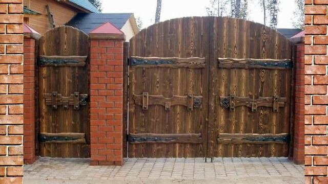 ВОРОТА. Красивые ворота из дерева.