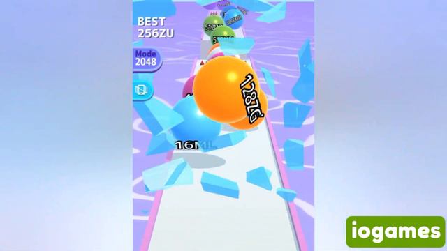 BALL RUN 2048 — INFINITY ∞ Go To '128 ZM' BORDER! (Z-M-MILLION 🙂, Gameplay)