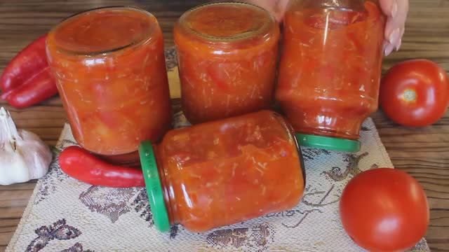 🌶🧄Лечо из болгарского перца с помидорами.🍅 Вкусное лечо на зиму.